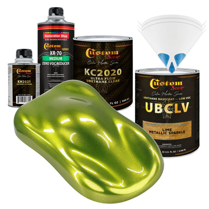 UMS Urethane Ultra Metallic Sparkle - Lime Metallic Sparkle- Quart Ultra Flow Kit