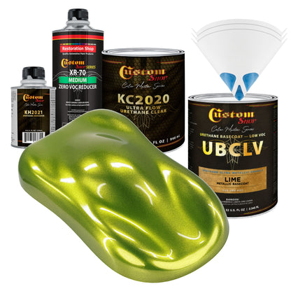 UMS Urethane Ultra Metallic Sparkle - Lime Metallic Sparkle- Quart Ultra Flow Kit