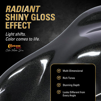 UMS Urethane Ultra Metallic Sparkle - Black Metallic Sparkle- Gallon Gloss Kit