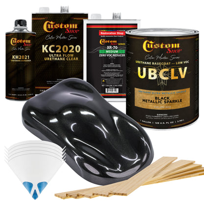 UMS Urethane Ultra Metallic Sparkle - Black Metallic Sparkle- Gallon Ultra Flow Kit
