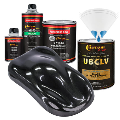 UMS Urethane Ultra Metallic Sparkle - Black Metallic Sparkle- Quart Gloss Kit