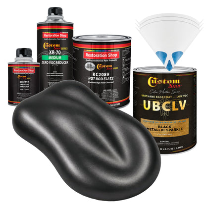 UMS Urethane Ultra Metallic Sparkle - Black Metallic Sparkle- Quart Matte Kit