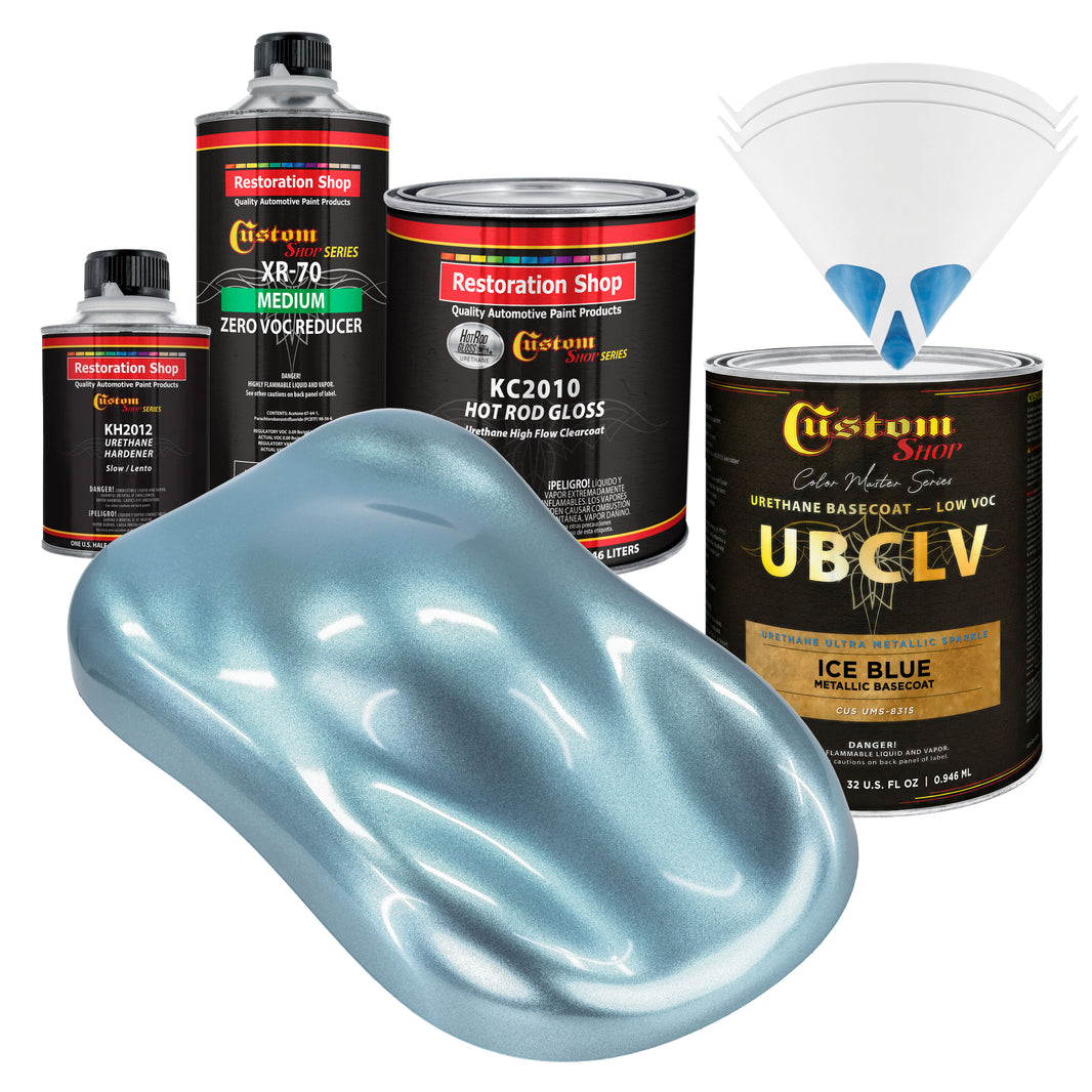 UMS Urethane Ultra Metallic Sparkle - Ice Blue Metallic Sparkle- Quart Gloss Kit