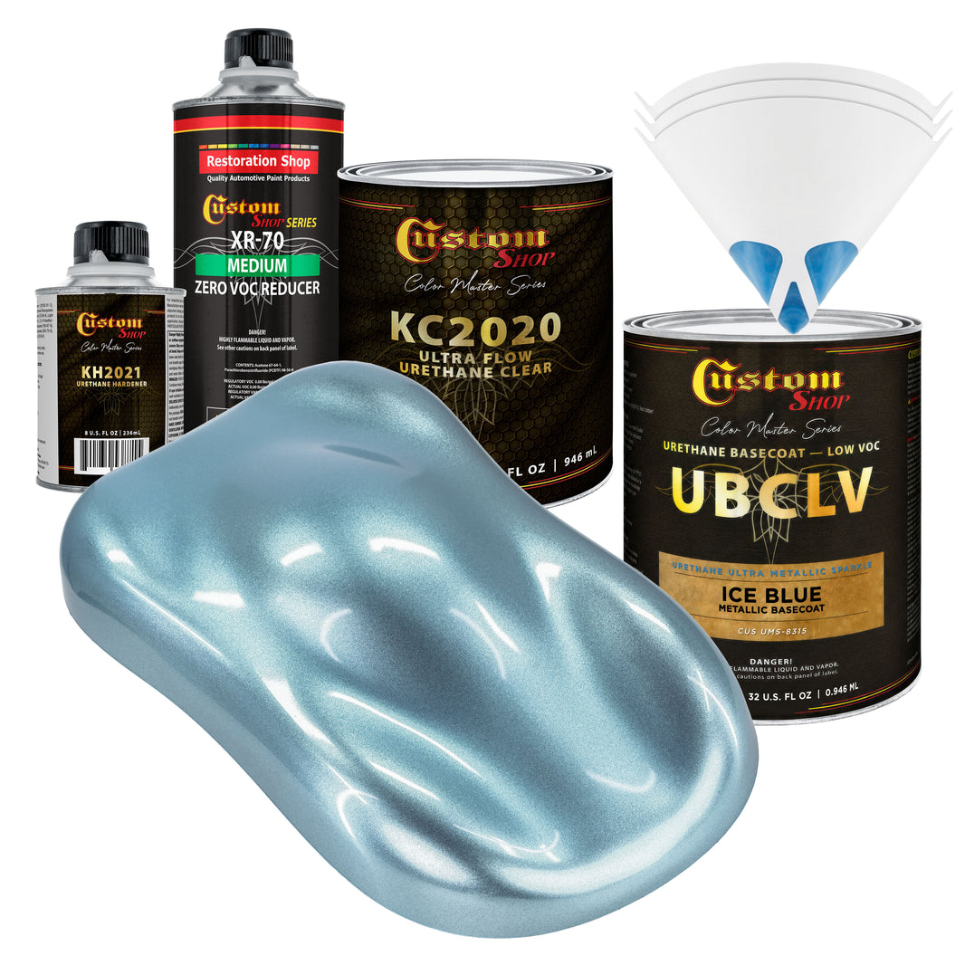 UMS Urethane Ultra Metallic Sparkle - Ice Blue Metallic Sparkle- Quart Ultra Flow Kit