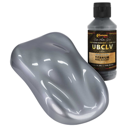 UPC Urethane Ultra Pearl Colors - Titanium Pearl Basecoat - 4-Ounce Ready to Spray Bottle