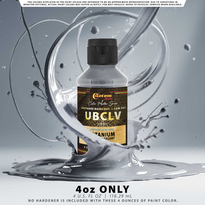 UPC Urethane Ultra Pearl Colors - Titanium Pearl Basecoat - 4-Ounce Ready to Spray Bottle