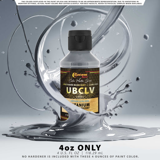 Custom Shop UPC Urethane Ultra Pearl Colors - Titanium Pearl Basecoat - 4-Ounce Ready to Spray Bottle
