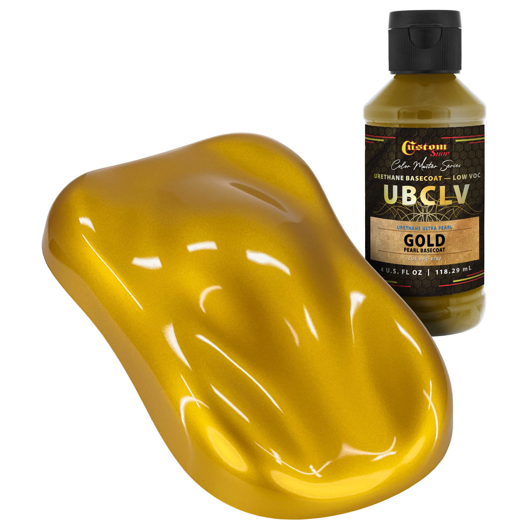 UPC Urethane Ultra Pearl Colors - Gold Pearl Basecoat - 4-Ounce Ready to Spray Bottle