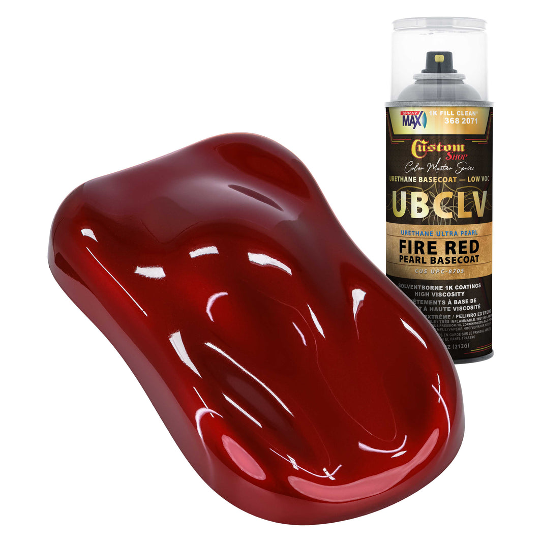 UPC Urethane Ultra Pearl Colors - Fire Red Pearl Basecoat- Spray Can
