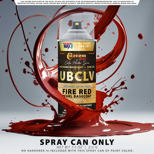 Custom Shop UPC Urethane Ultra Pearl Colors - Fire Red Pearl Basecoat- Spray Can