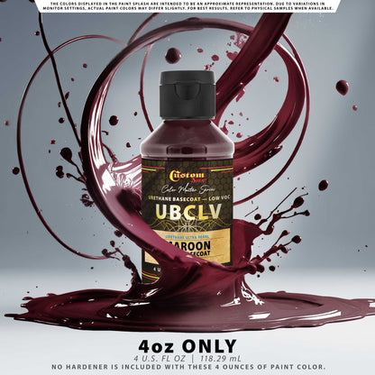 UPC Urethane Ultra Pearl Colors - Maroon Pearl Basecoat - 4-Ounce Ready to Spray Bottle
