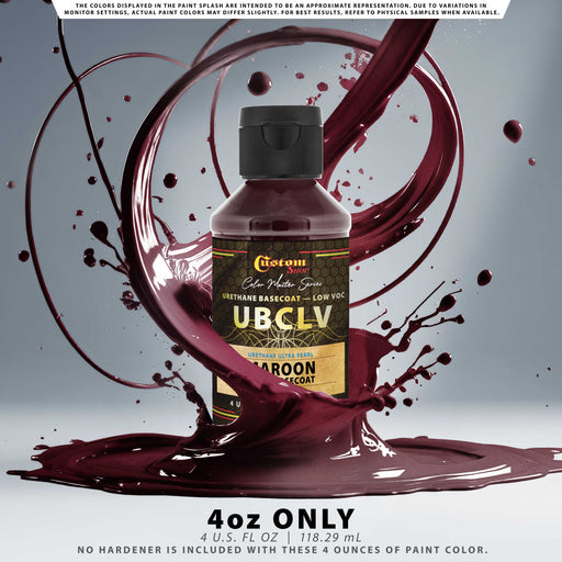 Custom Shop UPC Urethane Ultra Pearl Colors - Maroon Pearl Basecoat - 4-Ounce Ready to Spray Bottle