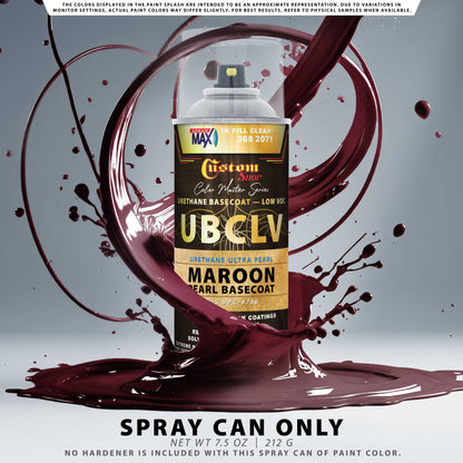 UPC Urethane Ultra Pearl Colors - Maroon Pearl Basecoat- Spray Can
