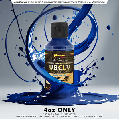 UPC Urethane Ultra Pearl Colors - Bright Blue Pearl Basecoat - 4-Ounce Ready to Spray Bottle