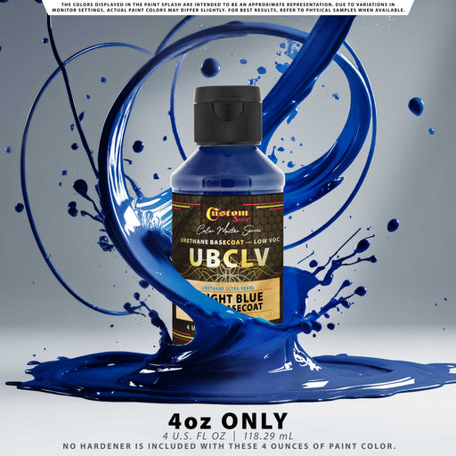 Custom Shop UPC Urethane Ultra Pearl Colors - Bright Blue Pearl Basecoat - 4-Ounce Ready to Spray Bottle