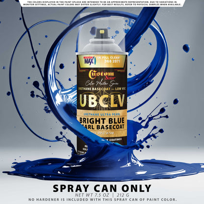 UPC Urethane Ultra Pearl Colors - Bright Blue Pearl Basecoat- Spray Can