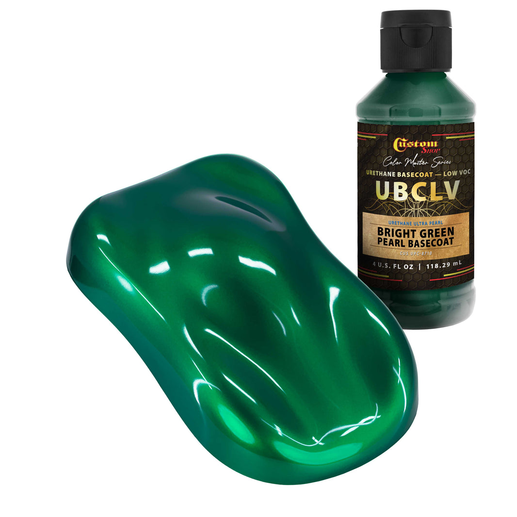UPC Urethane Ultra Pearl Colors - Bright Green Pearl Basecoat - 4-Ounce Ready to Spray Bottle
