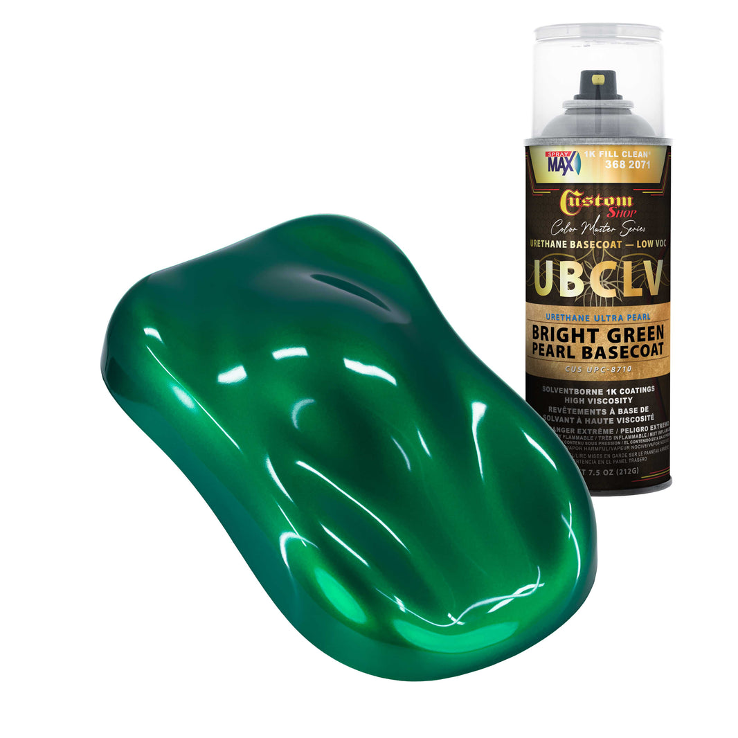 UPC Urethane Ultra Pearl Colors - Bright Green Pearl Basecoat- Spray Can