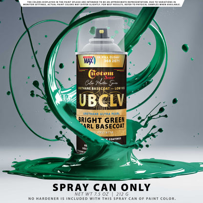 UPC Urethane Ultra Pearl Colors - Bright Green Pearl Basecoat- Spray Can