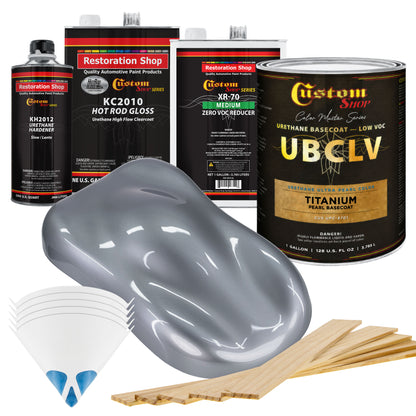 UPC Urethane Ultra Pearl Colors - Titanium Pearl Basecoat- Gallon Gloss Kit