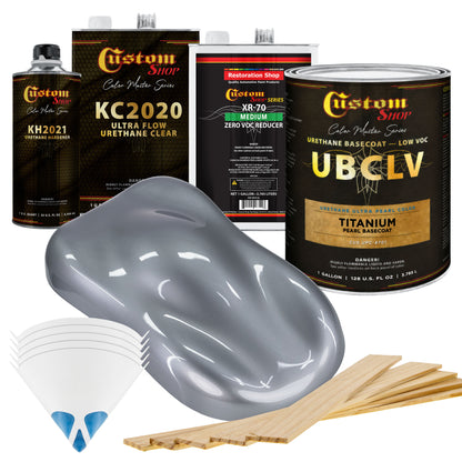 UPC Urethane Ultra Pearl Colors - Titanium Pearl Basecoat- Gallon Ultra Flow Kit