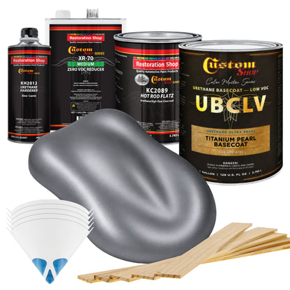 UPC Urethane Ultra Pearl Colors - Titanium Pearl Basecoat- Gallon Matte Kit