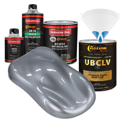 UPC Urethane Ultra Pearl Colors - Titanium Pearl Basecoat- Quart Gloss Kit