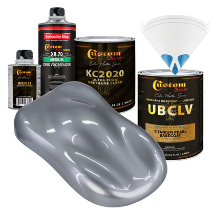 UPC Urethane Ultra Pearl Colors - Titanium Pearl Basecoat- Quart Ultra Flow Kit