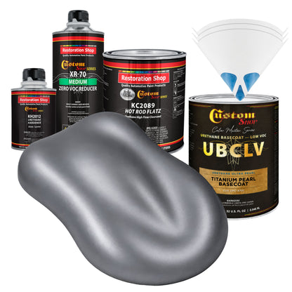 UPC Urethane Ultra Pearl Colors - Titanium Pearl Basecoat- Quart Matte Kit