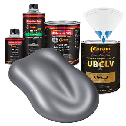 UPC Urethane Ultra Pearl Colors - Titanium Pearl Basecoat- Quart Matte Kit