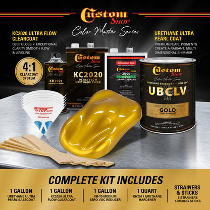 UPC Urethane Ultra Pearl Colors - Gold Pearl Basecoat- Gallon Ultra Flow Kit