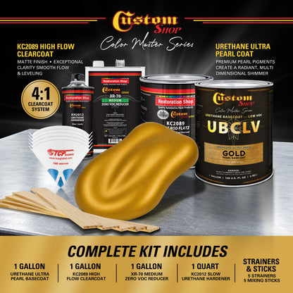 UPC Urethane Ultra Pearl Colors - Gold Pearl Basecoat- Gallon Matte Kit