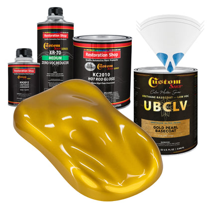 UPC Urethane Ultra Pearl Colors - Gold Pearl Basecoat- Quart Gloss Kit