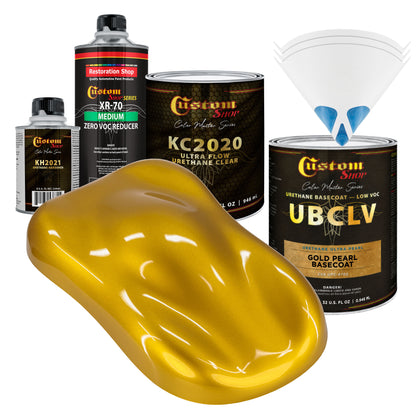 UPC Urethane Ultra Pearl Colors - Gold Pearl Basecoat- Quart Ultra Flow Kit
