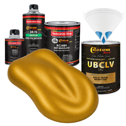 UPC Urethane Ultra Pearl Colors - Gold Pearl Basecoat- Quart Matte Kit