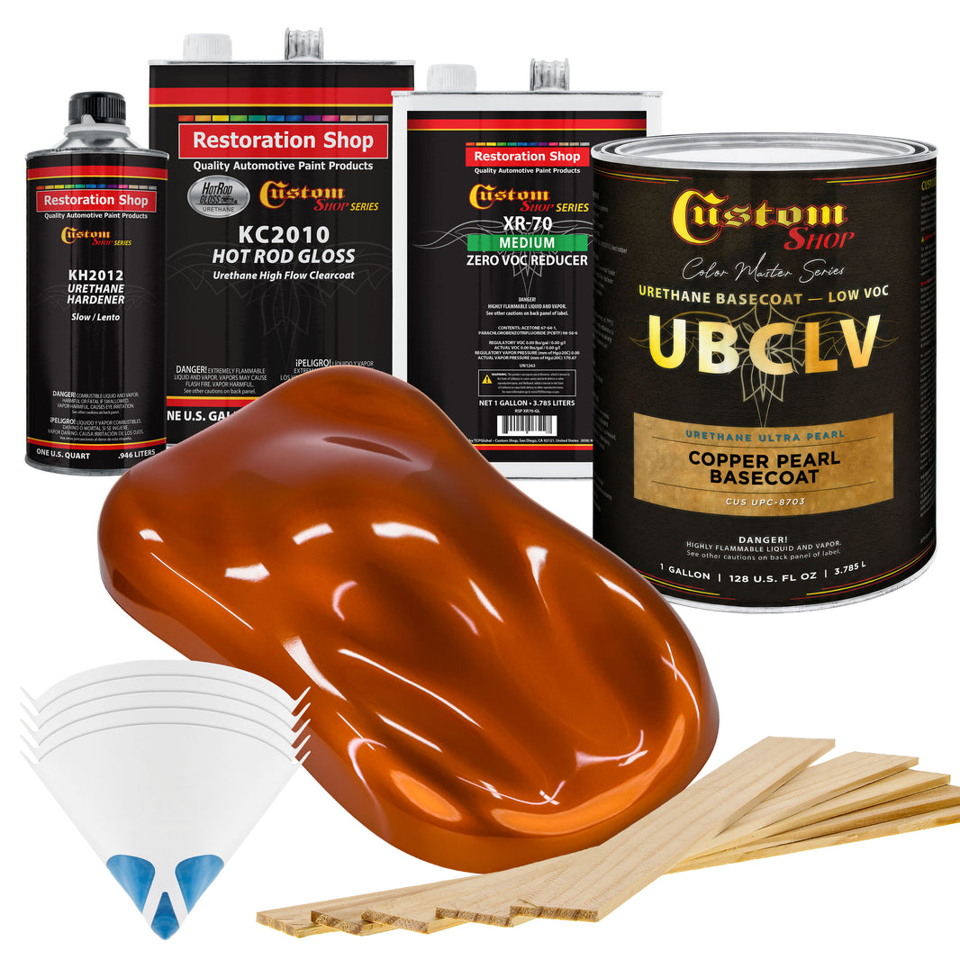 UPC Urethane Ultra Pearl Colors - Copper Pearl Basecoat- Gallon Gloss Kit