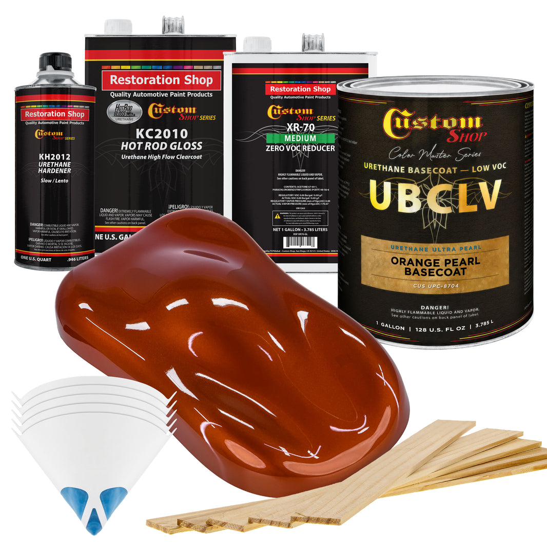 UPC Urethane Ultra Pearl Colors - Orange Pearl Basecoat- Gallon Gloss Kit