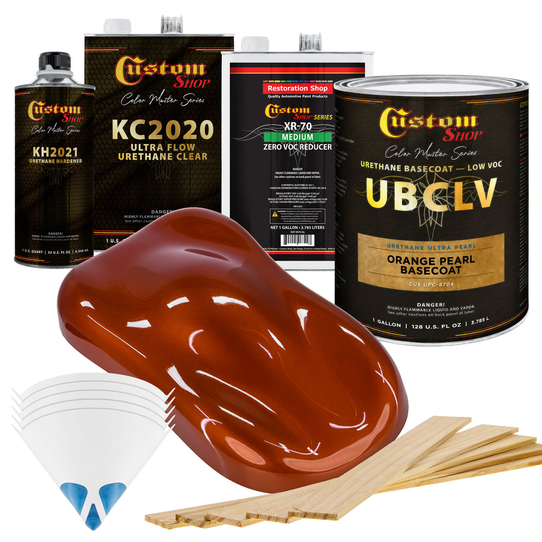 UPC Urethane Ultra Pearl Colors - Orange Pearl Basecoat- Gallon Ultra Flow Kit