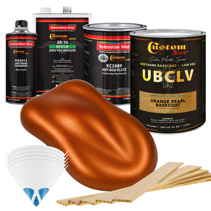 UPC Urethane Ultra Pearl Colors - Orange Pearl Basecoat- Gallon Matte Kit