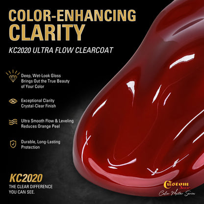 UPC Urethane Ultra Pearl Colors - Fire Red Pearl Basecoat- Gallon Ultra Flow Kit