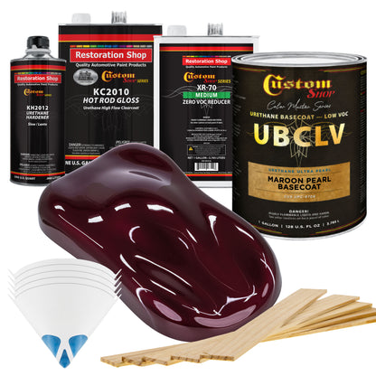 UPC Urethane Ultra Pearl Colors - Maroon Pearl Basecoat- Gallon Gloss Kit