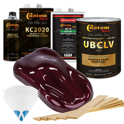UPC Urethane Ultra Pearl Colors - Maroon Pearl Basecoat- Gallon Ultra Flow Kit