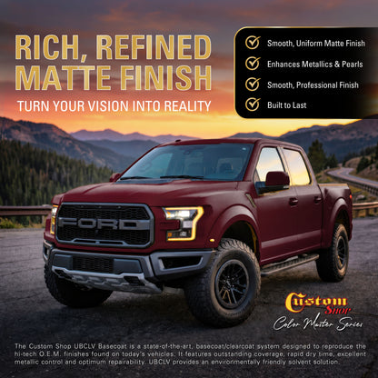 UPC Urethane Ultra Pearl Colors - Maroon Pearl Basecoat- Gallon Matte Kit