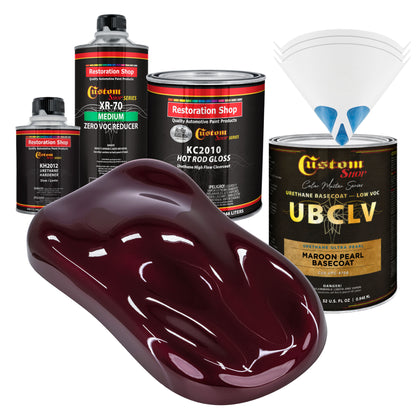 UPC Urethane Ultra Pearl Colors - Maroon Pearl Basecoat- Quart Gloss Kit