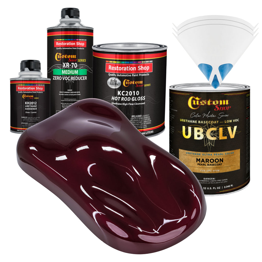UPC Urethane Ultra Pearl Colors - Maroon Pearl Basecoat- Quart Gloss Kit