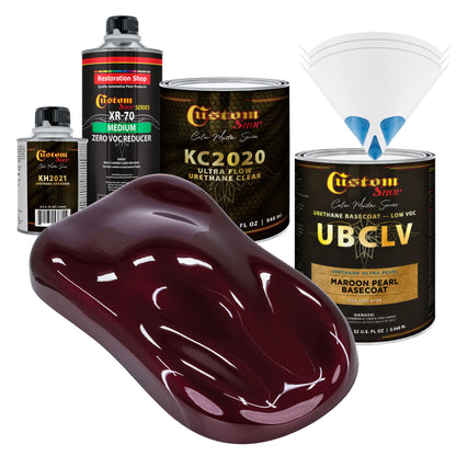 UPC Urethane Ultra Pearl Colors - Maroon Pearl Basecoat- Quart Ultra Flow Kit