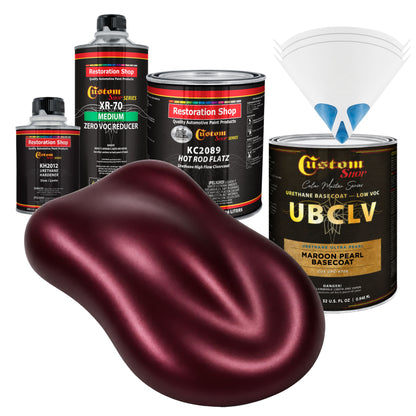UPC Urethane Ultra Pearl Colors - Maroon Pearl Basecoat- Quart Matte Kit