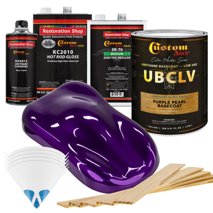 UPC Urethane Ultra Pearl Colors - Purple Pearl Basecoat- Gallon Gloss Kit