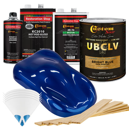 UPC Urethane Ultra Pearl Colors - Bright Blue Pearl Basecoat- Gallon Gloss Kit
