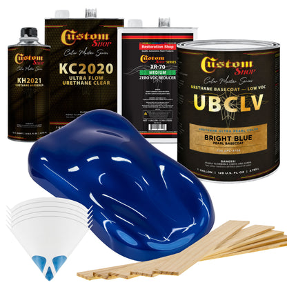 UPC Urethane Ultra Pearl Colors - Bright Blue Pearl Basecoat- Gallon Ultra Flow Kit